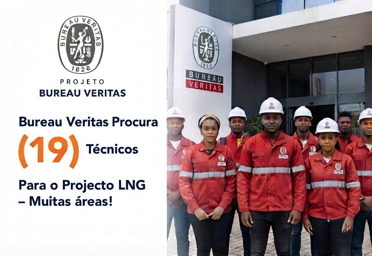 A Bureau Veritas Procura (19) Técnicos Para o Projecto LNG – Muitas áreas!