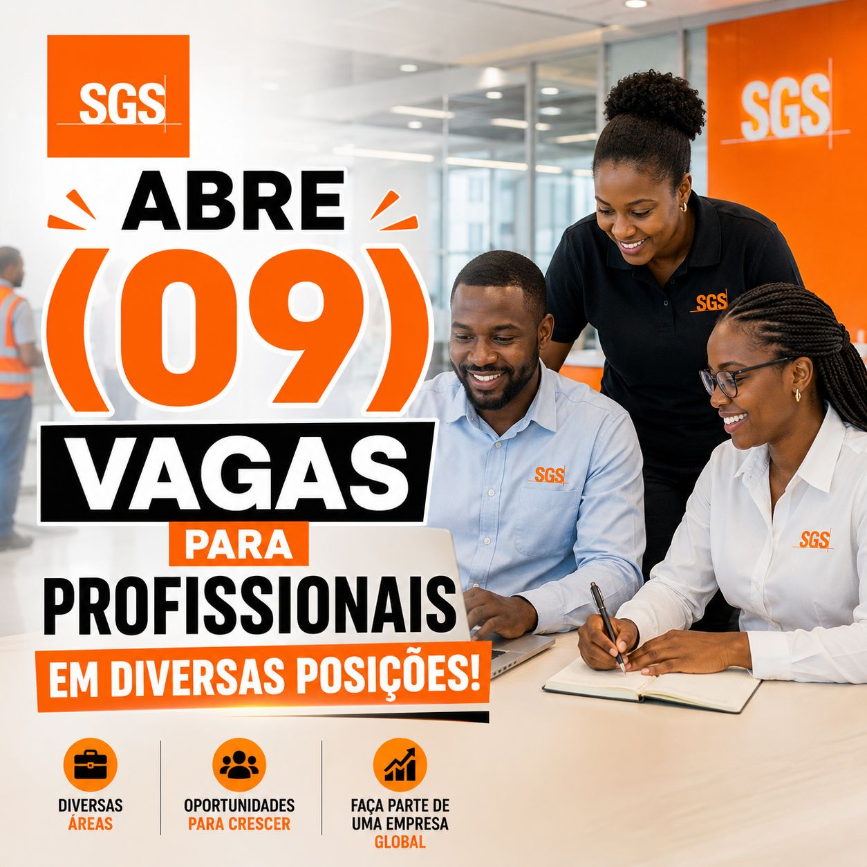 A SGS Moçambique, Lda Abre (09) Vagas Para Profissionais em Diversas Posições!