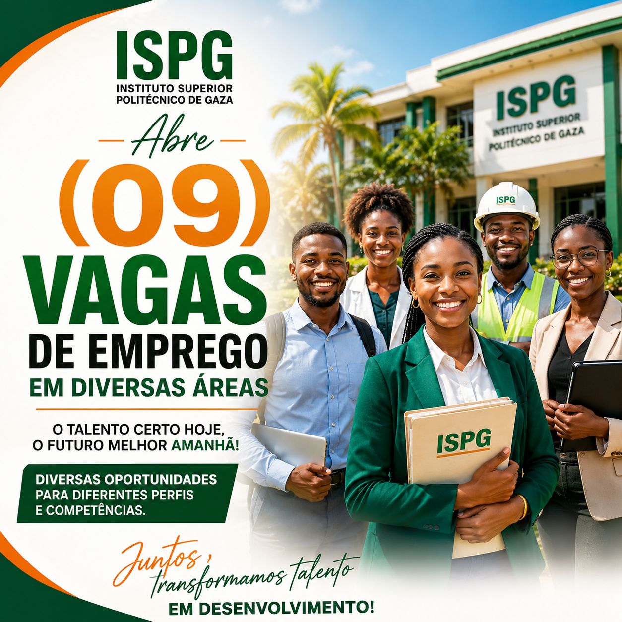 Concurso Público no ISPG: Abre (09) Vagas de Emprego em Diversas Áreas!